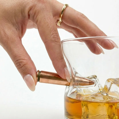 Whisky- & Gin-Glas mit echter Patrone (230ml) MELTGlas