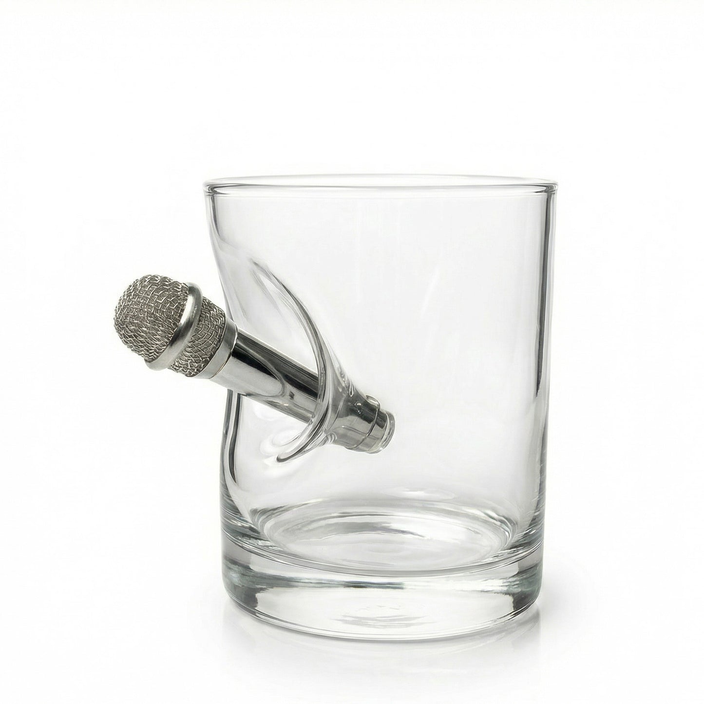 Mikrofon Whiskyglas – handgemachtes Geschenk für Musiker und Sänger als originelle Geschenkidee für besondere Anlässe – handgemachtes Glas von MELTGlas