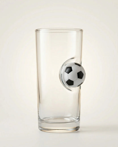 Fußball-Glas mit Mini-Ball – Handgemachtes Unikat MELTGlas