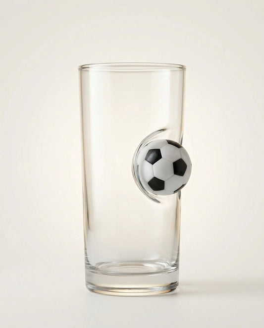 Fußball-Glas mit Mini-Ball – Handgemachtes Unikat MELTGlas