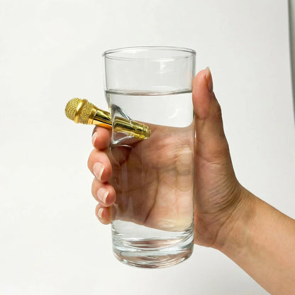 Trinkglas mit eingearbeitetem mini Mikrofon MELTGlas