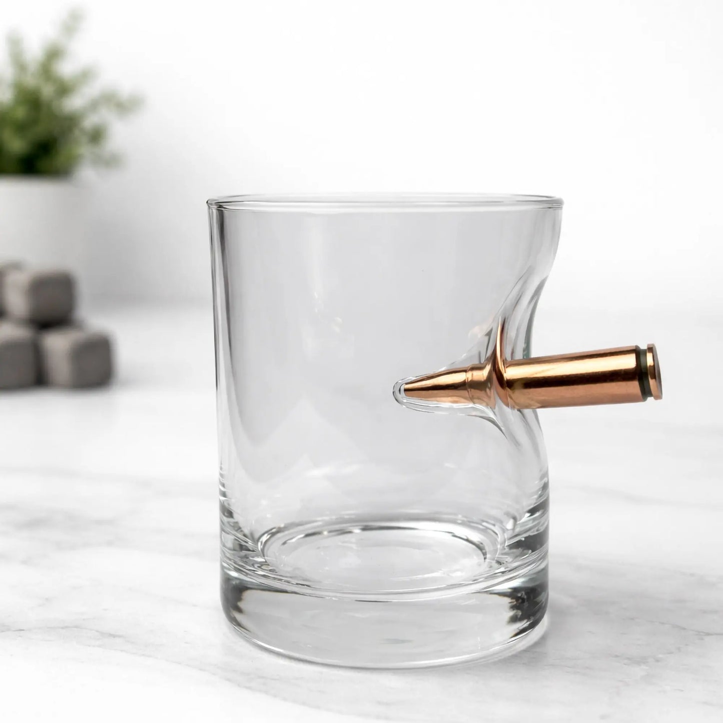 Whisky- & Gin-Glas mit echter Patrone (230ml) MELTGlas